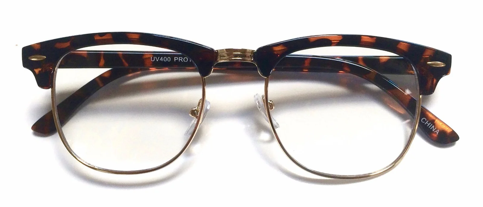 Club LA 23 Unisex Retro Hexagon Cellulose Acetate Insert Metal Eyeglasses Italy 3